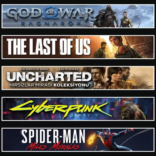  Ragnarök +TLOU1 +UNC. +Cyberpunk +Miles